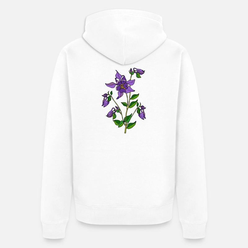 Fleur - Veste à capuche bio Premium Unisexe - blanc