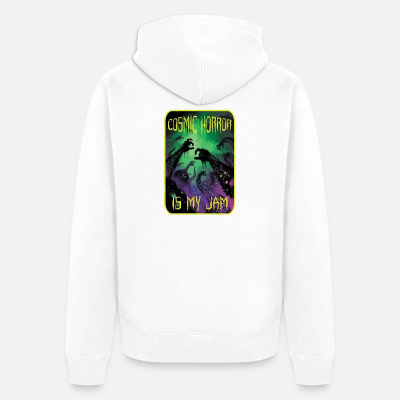 L’horreur cosmique, c’est mon truc - Veste à capuche bio Premium Unisexe - blanc
