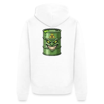 Green barrels with a grim grin - Unisex Premium Organic Zip Hoodie - white - Back - Thijin (182cm)