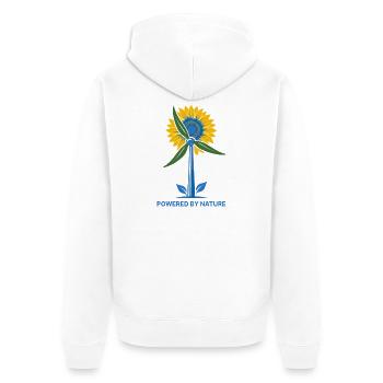 Sunflower Power of nature - Unisex Premium Organic Zip Hoodie - white - Back - Thijin (182cm)