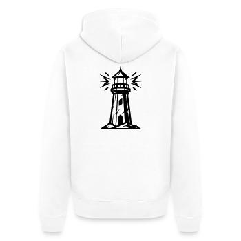 Icône du Phare - Veste à capuche bio Premium Unisexe - blanc - Dos - Thijin (182cm)