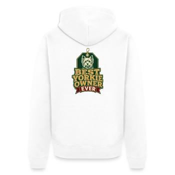 Yorkshire Terrier Hundeliebhaber, bester Yorkie-Besitzer Eve - Unisex Premium Bio Zip Hoodie - Weiß - Hinten - Thijin (182cm)