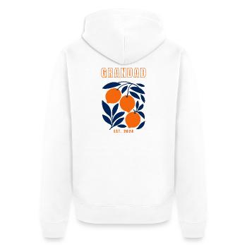 Grand-père 2024 - Veste à capuche bio Premium Unisexe - blanc - Dos - Thijin (182cm)