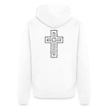 Christian Cross - Veste à capuche bio Premium Unisexe - blanc - Dos - Thijin (182cm)
