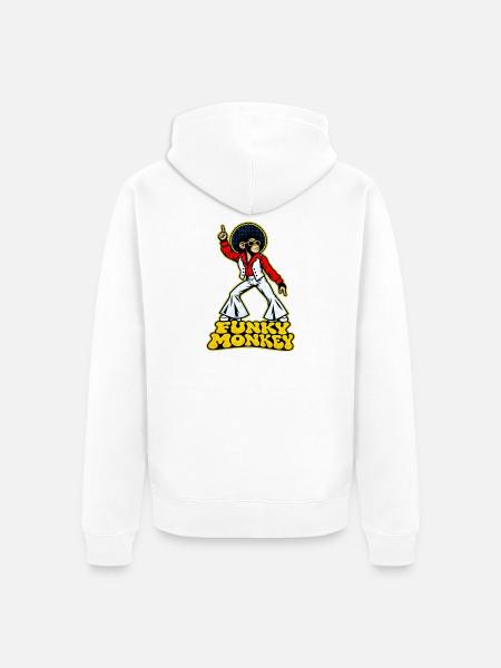 Funky Monkey - Unisex Premium Bio Zip Hoodie - Weiß