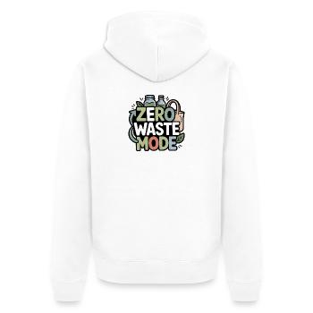 zero-waste-mode - Unisex Premium Bio Zip Hoodie - Weiß - Hinten - Thijin (182cm)