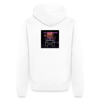 High Score - Unisex Premium Organic Zip Hoodie - white - Back - Thijin (182cm)