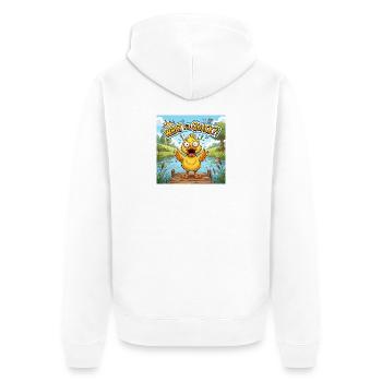 C’est quoi ce bordel !? - Veste à capuche bio Premium Unisexe - blanc - Dos - Thijin (182cm)