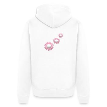 Flowers... - Unisex Premium Organic Zip Hoodie - white - Back - Thijin (182cm)