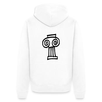 Colonne grecque 2 - Veste à capuche bio Premium Unisexe - blanc - Dos - Thijin (182cm)