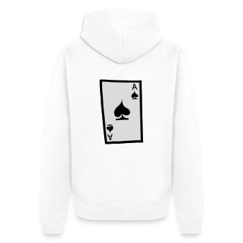Ass (Pik) - Unisex Premium Bio Zip Hoodie - Weiß - Hinten - Thijin (182cm)