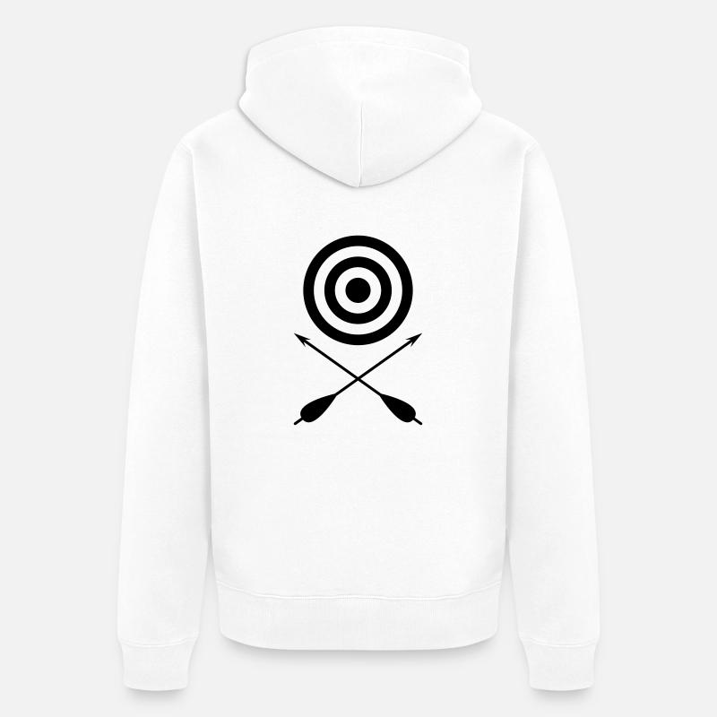 Cible - Veste à capuche bio Premium Unisexe - blanc