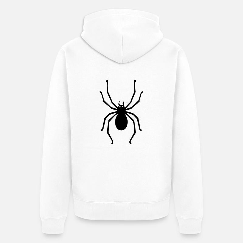 araignee - Veste à capuche bio Premium Unisexe - blanc