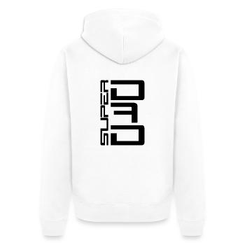 Super Dad - Unisex Premium Organic Zip Hoodie - white - Back - Thijin (182cm)