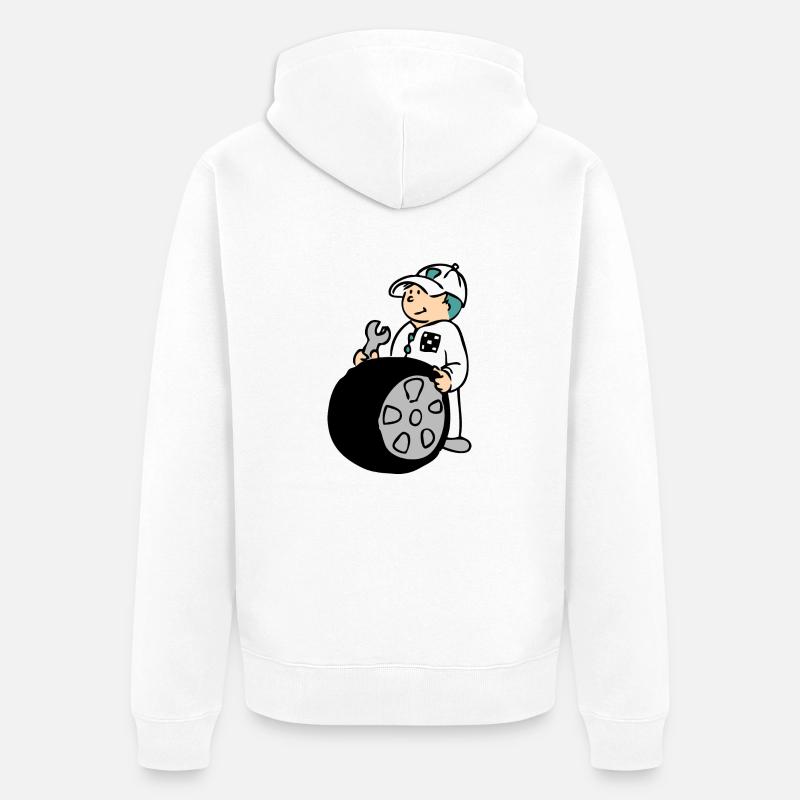 Pit Crew - Veste à capuche bio Premium Unisexe - blanc