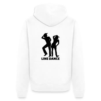 Line dance - Veste à capuche bio Premium Unisexe - blanc - Dos - Thijin (182cm)
