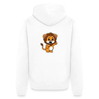 Mignon petit bébé lion - Veste à capuche bio Premium Unisexe - blanc - Dos - Thijin (182cm)