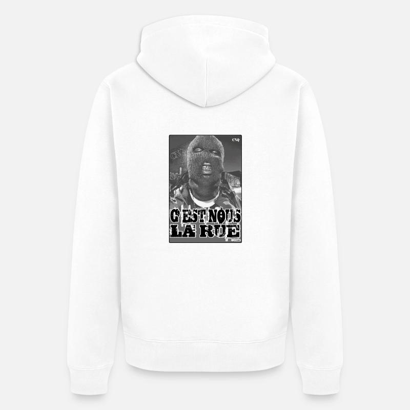 C'est Nous la Rue - Veste à capuche bio Premium Unisexe - blanc