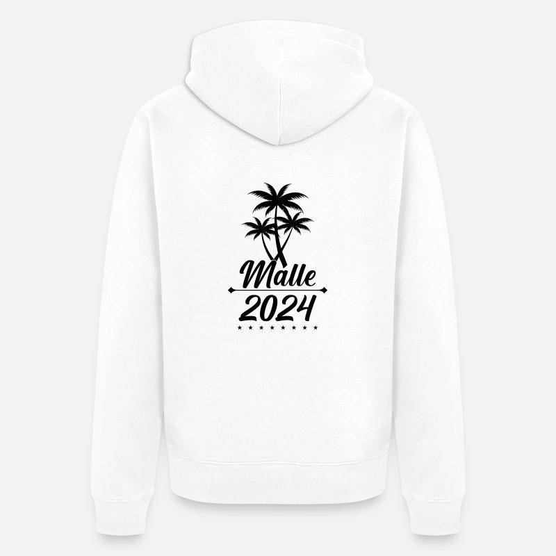 malle 2024 002 - Veste à capuche bio Premium Unisexe - blanc