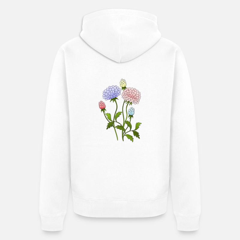 Fleur - Veste à capuche bio Premium Unisexe - blanc