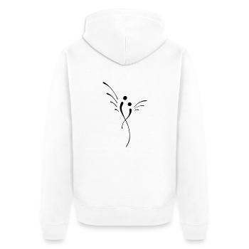 ange, ailes, des ailes, enfant, enfants, l'amour, - Veste à capuche bio Premium Unisexe - blanc - Dos - Thijin (182cm)