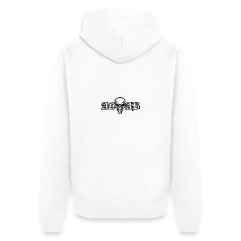 ACAB - Unisex Premium Bio Zip Hoodie - Weiß - Hinten - Thijin (182cm)