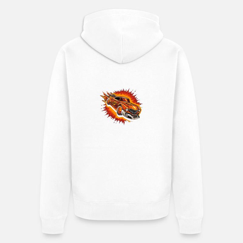 Turbo atomic 2 - Unisex Premium Organic Zip Hoodie - white