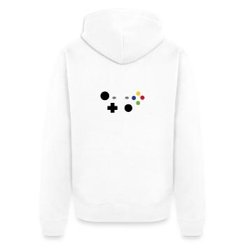 Controller - Unisex Premium Organic Zip Hoodie - white - Back - Thijin (182cm)