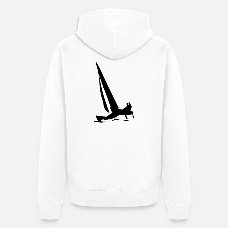 catamaran - Veste à capuche bio Premium Unisexe - blanc