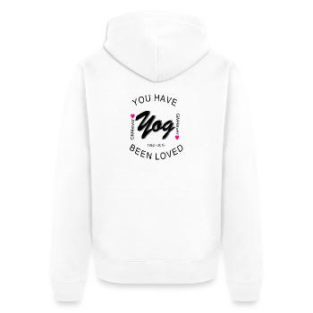 You have been loved - Unisex Premium Bio Zip Hoodie - Weiß - Hinten - Thijin (182cm)