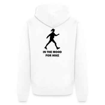 Walking, totally in the mood for walking - Unisex Premium Organic Zip Hoodie - white - Back - Thijin (182cm)