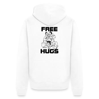 Câlins gratuits - Veste à capuche bio Premium Unisexe - blanc - Dos - Thijin (182cm)