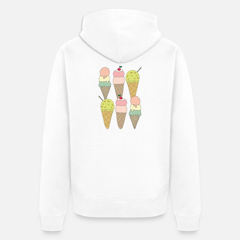 variations de glace 6x - Veste à capuche bio Premium Unisexe - blanc