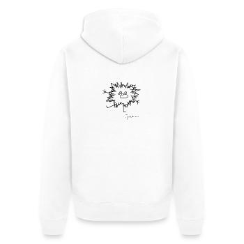 Woolly Beastie freaks out © Chyropterum Innoxius - Unisex Premium Organic Zip Hoodie - white - Back - Thijin (182cm)