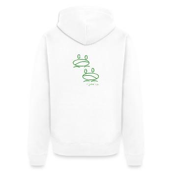 Froschminipärchen - Ranunculi Oophagi - Unisex Premium Bio Zip Hoodie - Weiß - Hinten - Thijin (182cm)