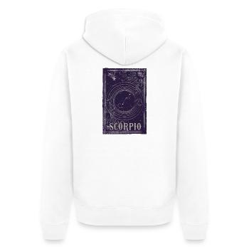 Skorpion Sternbild Nachthimmel - Unisex Premium Bio Zip Hoodie - Weiß - Hinten - Thijin (182cm)