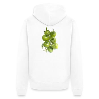 Grüne Tomaten am Weinstock - Unisex Premium Bio Zip Hoodie - Weiß - Hinten - Thijin (182cm)