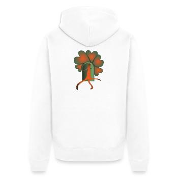 Sortez de l’orange - Veste à capuche bio Premium Unisexe - blanc - Dos - Thijin (182cm)