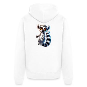 Lémurien - Veste à capuche bio Premium Unisexe - blanc - Dos - Thijin (182cm)