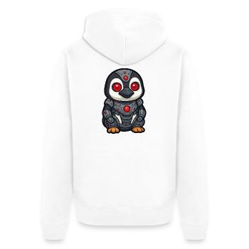 Penguin Robot Cyborg Science-Fi Vision du futur - Veste à capuche bio Premium Unisexe - blanc - Dos - Thijin (182cm)