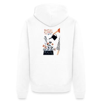 Merci de m’aider à accroître l’appréciation des enseignants - Veste à capuche bio Premium Unisexe - blanc - Dos - Thijin (182cm)