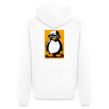 pingouin - Veste à capuche bio Premium Unisexe - blanc - Dos - Thijin (182cm)