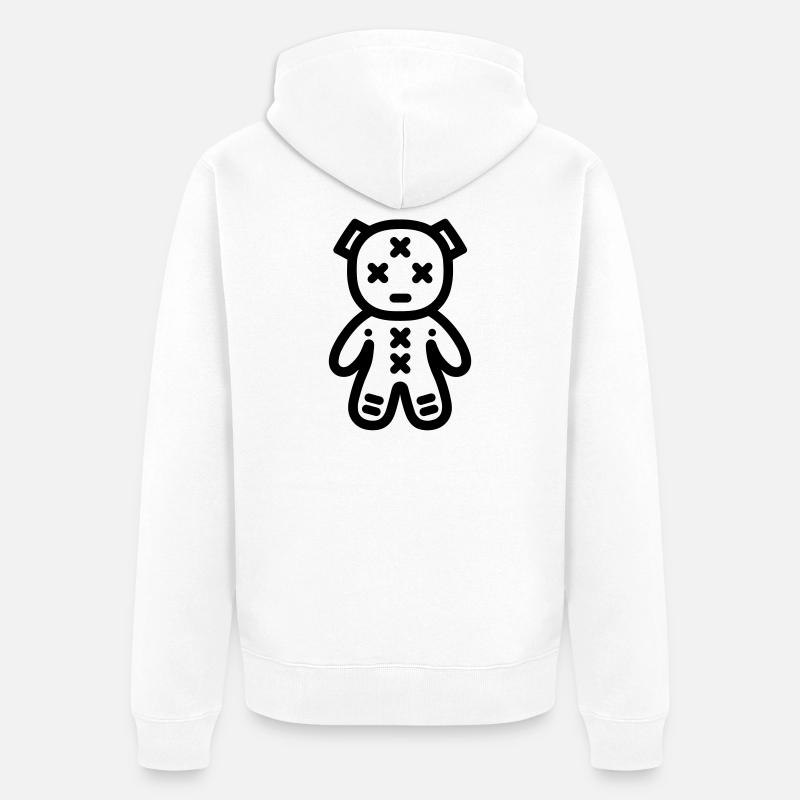 Poupée Vaudou - Veste à capuche bio Premium Unisexe - blanc