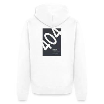 Erreur 404 Motivation introuvable - Veste à capuche bio Premium Unisexe - blanc - Dos - Thijin (182cm)