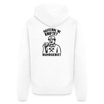 Haste Mal Ne Knifte Ruhrgebiet - Unisex Premium Organic Zip Hoodie - white - Back - Thijin (182cm)