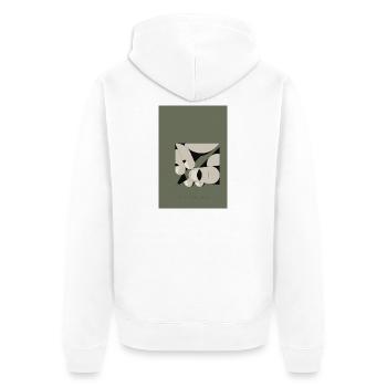 Create Something The Power of Creativity - Unisex Premium Organic Zip Hoodie - white - Back - Thijin (182cm)