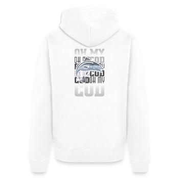 Angler Fischer Petrijünger Spruch Angeln Lustig - Unisex Premium Bio Zip Hoodie - Weiß - Hinten - Thijin (182cm)