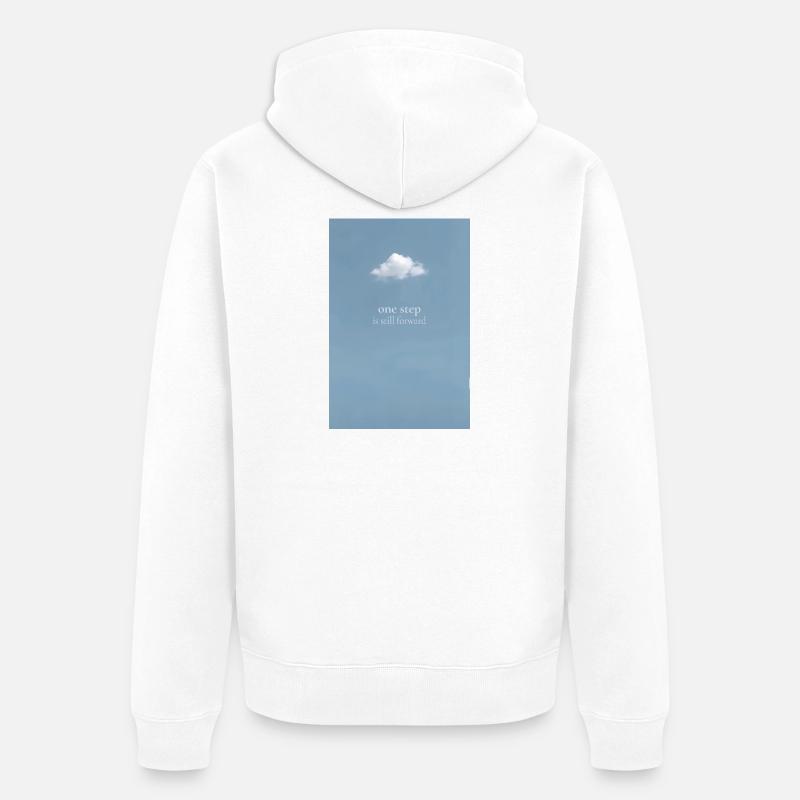 Un pas reste à avancer - Veste à capuche bio Premium Unisexe - blanc