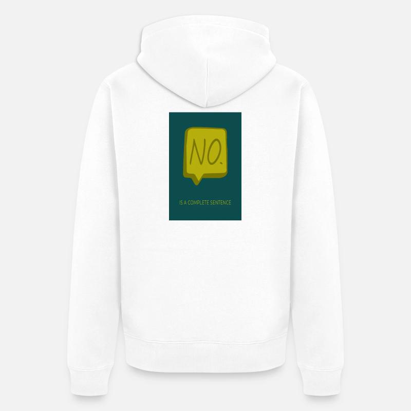 Non est une phrase complète - Veste à capuche bio Premium Unisexe - blanc