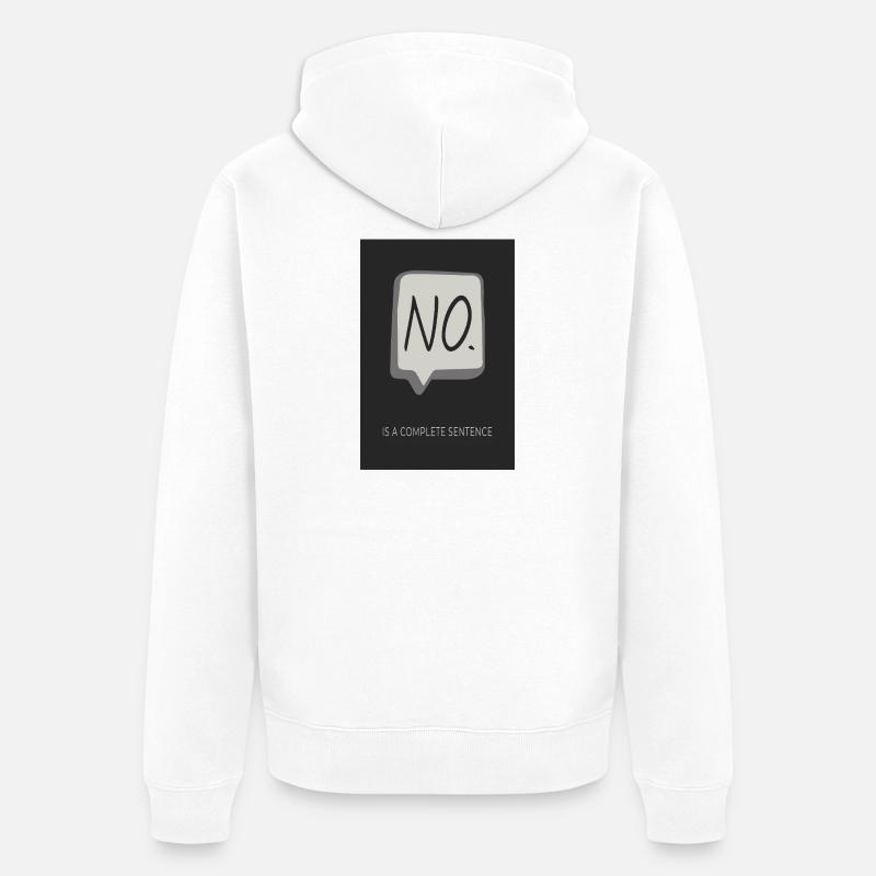 NON. est un ensemble complet - Veste à capuche bio Premium Unisexe - blanc